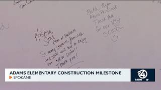 Adams Elementary construction milestone