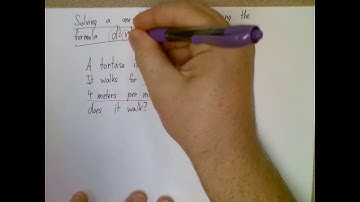 Algebra 1 - Solving a one-step word problem using the formula d=rt