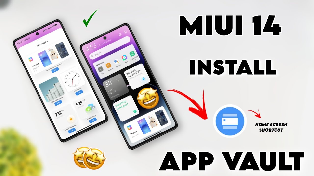 MIUI 14 APP VAULT INSTALL IN MIUI 13 Add Home Screen Shortcut Add New