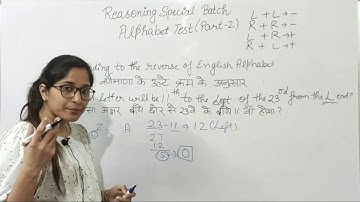 Alphabet Test Part 2 When Alphabets are given in reverse order