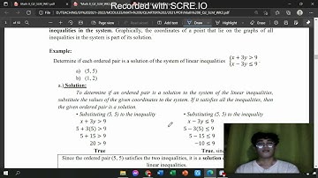 MATH 8 Q2 - MODULE 2 (Problems Involving Systems of Linear Inequalities in Two Variables)