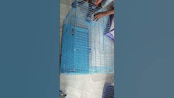 how to assemble pet collapsible metal cage