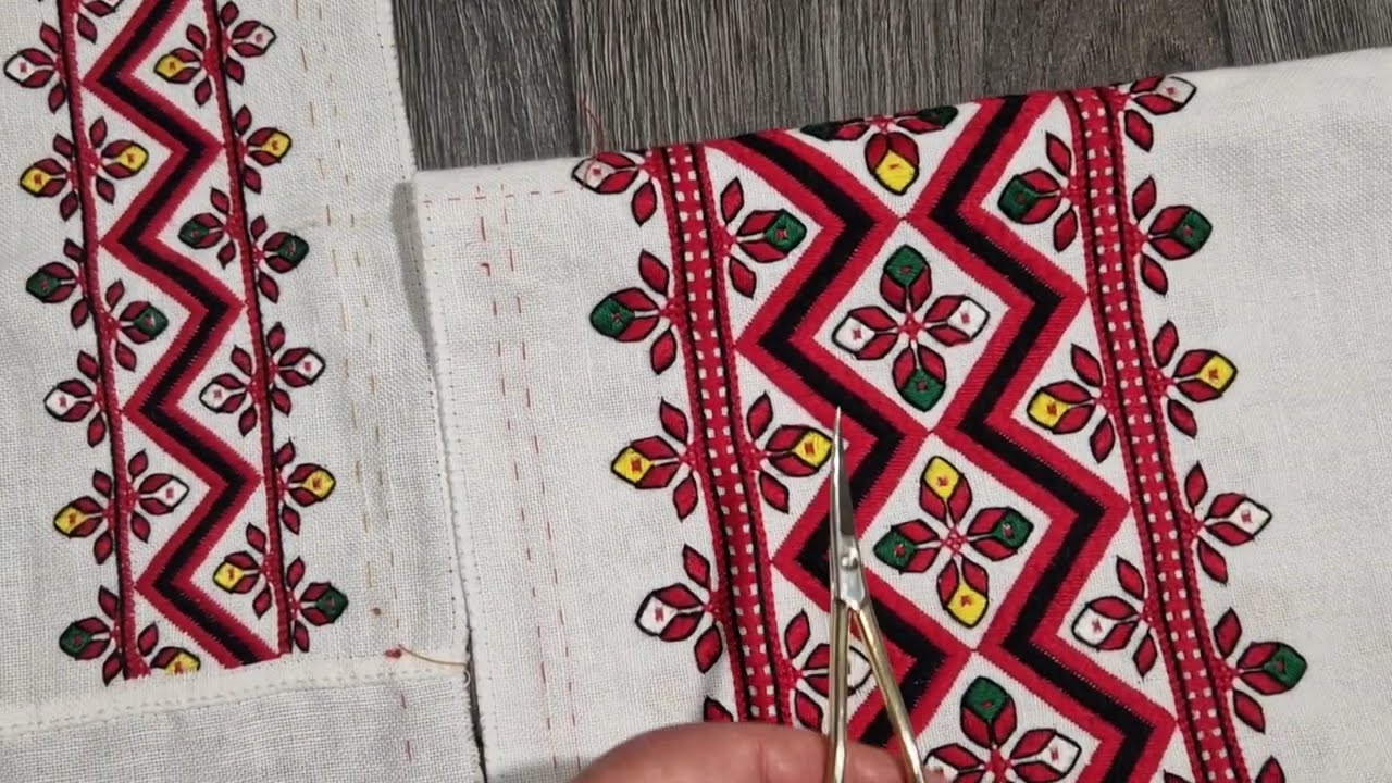 Поліська уставкова сорочка та  як пришити рукав з ластовицею .Пояснення.