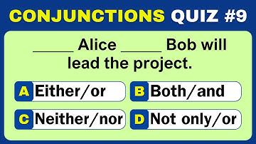 Conjunctions Quiz: Correlative Conjunctions - Part #9 | English Grammar Quiz