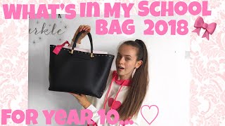 WHATS IN MY YEAR 10 SCHOOL BAG 2018!!📚❤️