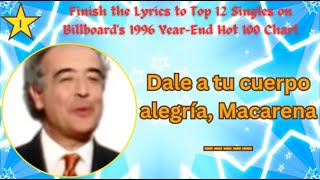 Finish the Lyrics | Billboard’s Top Hits of 1996 Quiz Game