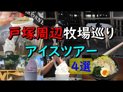 【横浜グルメ】戸塚周辺牧場巡りアイスツアー４選【飯田牧場･横濱アイス工房･オーガスタミルクファーム･アイス工房メーリア】