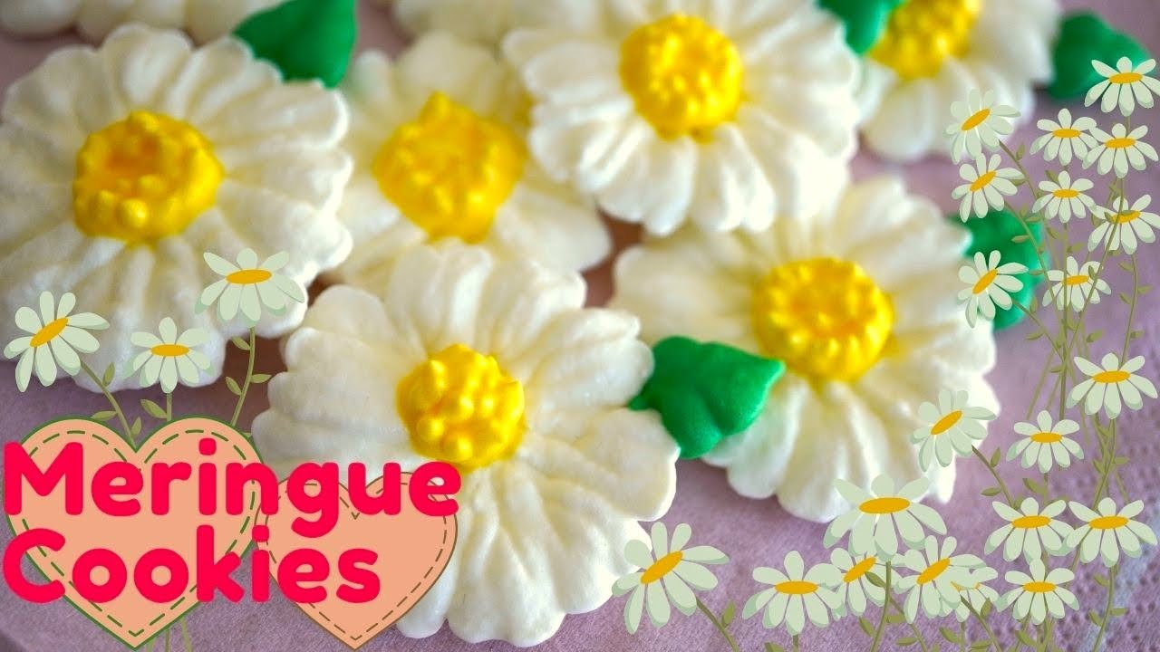 Cute Meringue Cookies Roses Flower1 Mother S Day かわいいメレンゲクッキーの作り方 花1 バラ 母の日 バレンタイン ホワイトデー Youtube