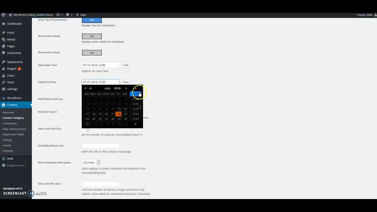 Setup a WordPress Photo Contest: Add Category