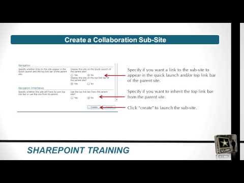SharePoint Training Part 4 - Create and Modify Sub Sites