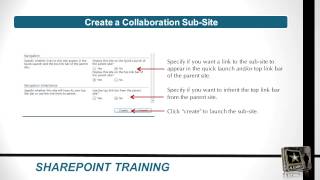 SharePoint Training Part 4 - Create and Modify Sub Sites