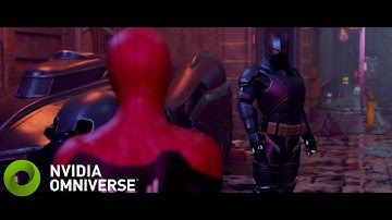 Batman meets Spiderman - An animation made with NVIDIA Omniverse