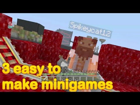 Minecraft - 3 easy to make minigames (part 35) - YouTube