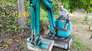 【裏山開拓】草刈り＆ユンボで整地！荒れた山が見違えました