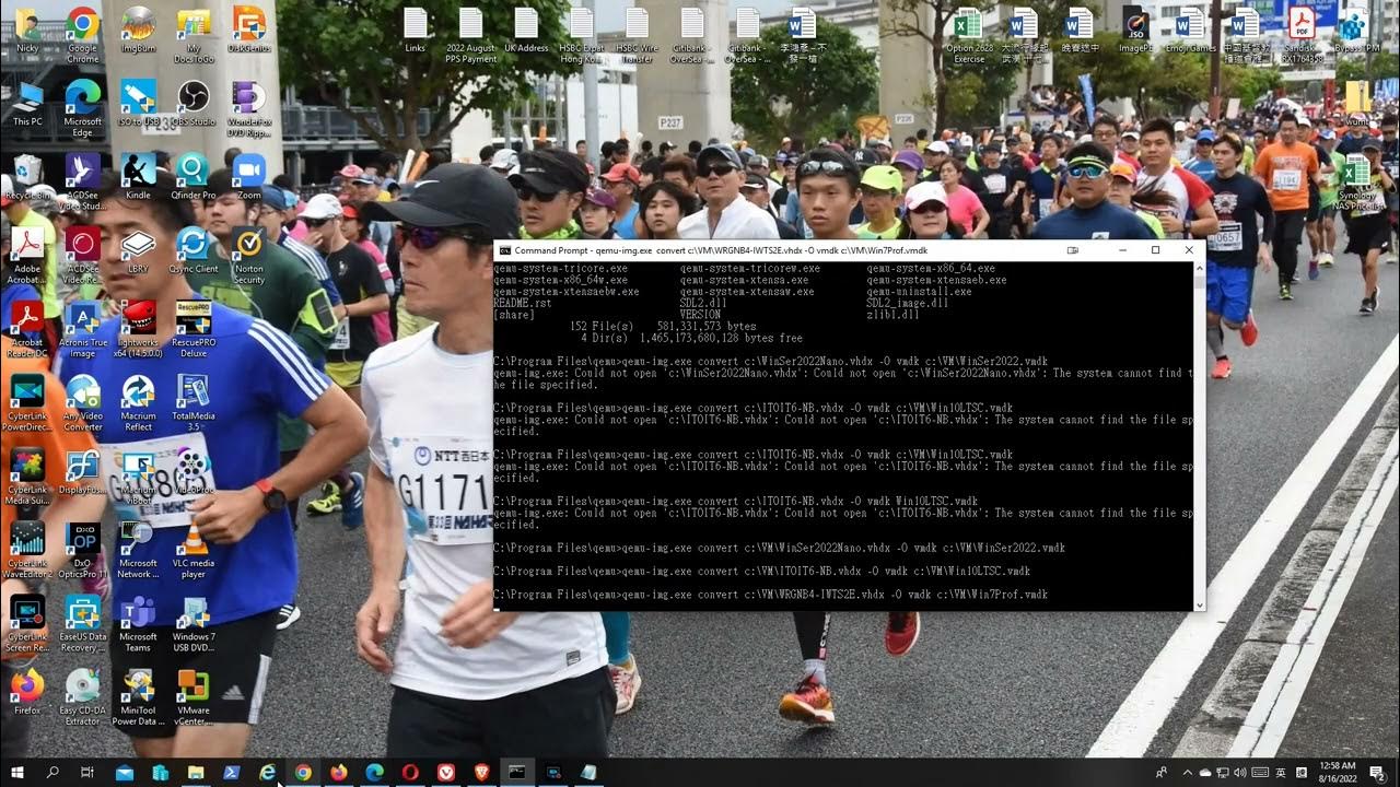 How to convert the VHDX (HyperV Manager) to VMDK (VMWare Workstation Player) through GEMU YouTube