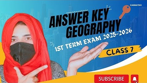 Answer key 🔑 Geography vii | Aps 1st term examination 2025-2026 | Complete solution 