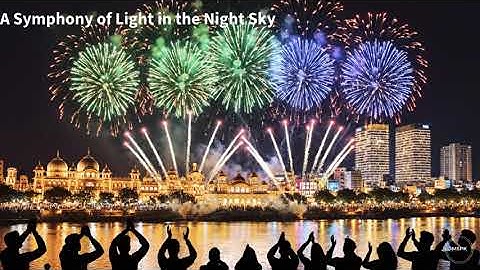 A Symphony of Light in the Night Sky #fireworksdisplay #lightshow #spectacular #nightsky