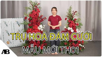 Trụ hoa trang trí đám cưới, khung cổng, backdrop, gia tiên TH01