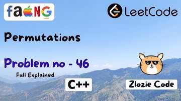 Permutations List C++ || Leetcode Problem Number 46 in CPP #ZlozieCode #code