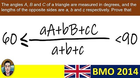 BMO2014 Geometric Inequality (Rearrangement argument and triangle Inequality)
