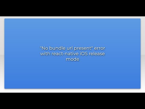 "No bundle url present" error with react-native iOS release mode