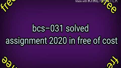 bcs–031 solved assignment 2019-20