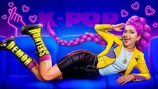 Fake Vs Real Kpop Demon Hunter Kpop Transformation Challenge In Movie