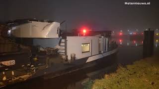 Duits Vrachtschip Ramt Brug Bij Stroobos
