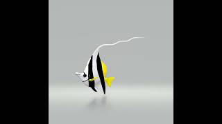 Angel Fish 3D Model Ready to Print STL FBX OBJ