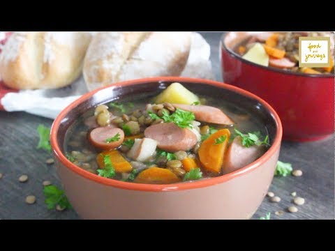 german-lentil-soup-with-frankfurters