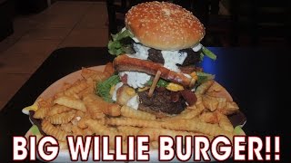 BIG WILLIE BURGER CHALLENGE w/ TARTAR SAUCE!!
