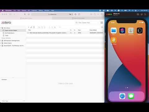 Using Open Access Helper (iOS) to quickly add bookmarks to Zotero