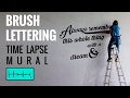 Brush Lettering on the wall!! Typography Mural by Haze Long