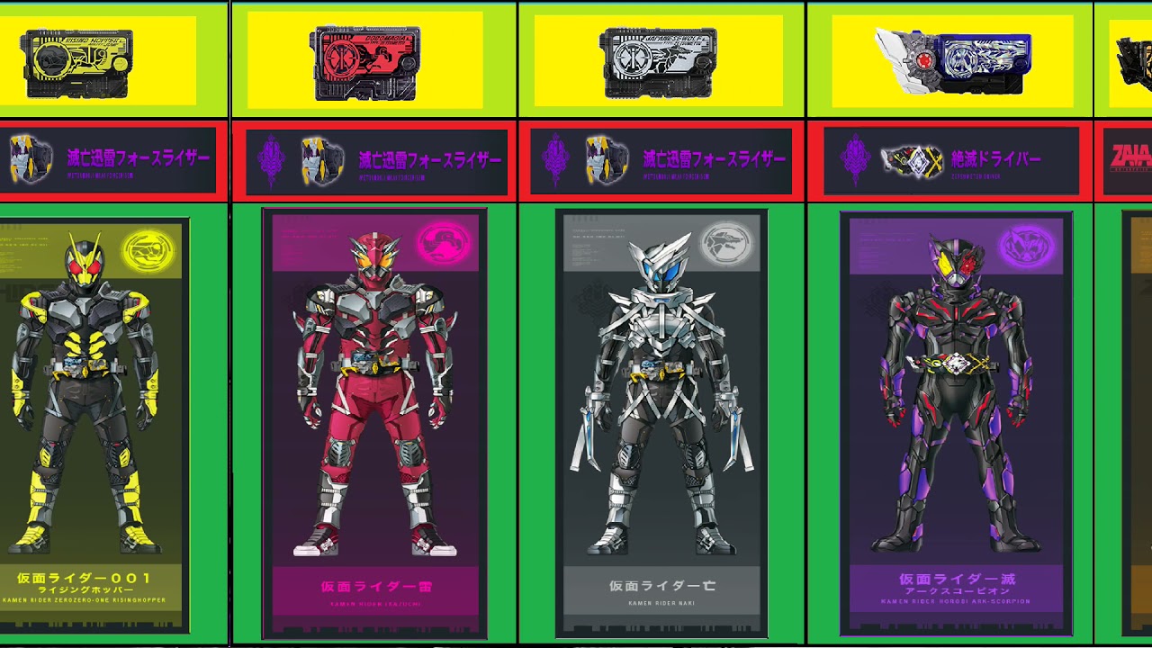 仮面ライダーゼロワン 】 ライダーフォーム 図鑑 with エイムズ