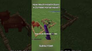 How Much Health Does A Zombie Horse Have In Minecraft?!