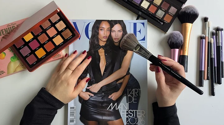 ASMR Applying Makeup To Vogue Magazine (whispered)