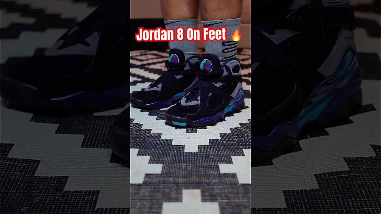 Jordan 8 Aqua’s 2025 On Feet 🔥🔥🔥 Click Link For Full Review