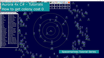 Aurora 4x C# - Tutorial - How to get a world to colony cost 0 - Terraforming (1)