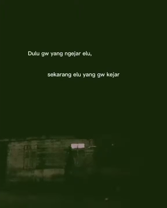 DULU GW YANG NGEJAR ELU - STORY WA 30 DETIK
