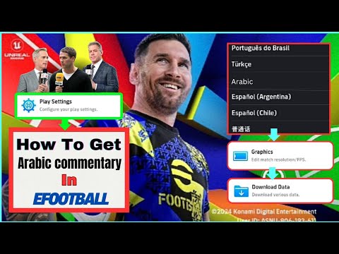 How To Get Arabic Commentary in efootball | How To Get Arabic &amp; Others ...