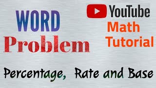 Tagalog I How to solve Word-problem Involving Percentage, Rate and Base