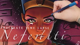 Nefertiti digital painting time-lapse(Procreate iPad Pro ) screenshot 5