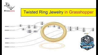 #Rhino3D   Twisted Ring Jewelry