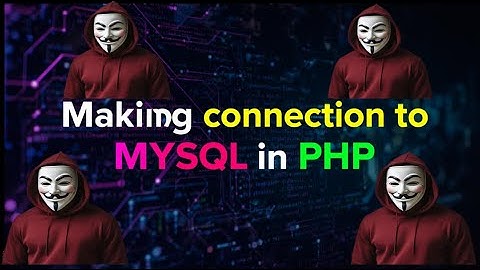 Connecting php to mysql database
