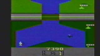 Delmoko playing River Raid on the Atari 2600