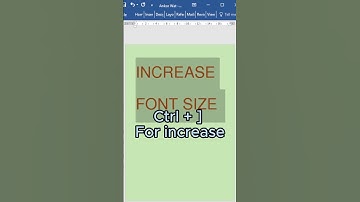 Increase and decrease font size by shortcut #shorts #shortcut #videos #microsoft #word #pccamaction