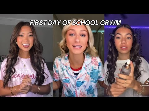 FIRST DAY OF SCHOOL GRWM 😇📚|| tiktok compilation 