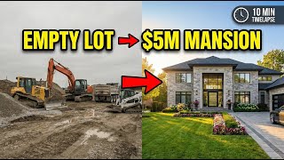 "Luxury Mansion Construction Start to Finish | Satisfying 10-Minute ASMR | St. Louis Estate"