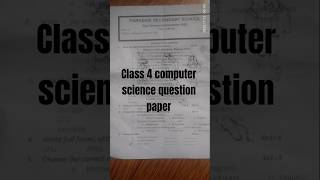 class 4 computer science question paper 2024 model question paper computer @Questionpapersheet
