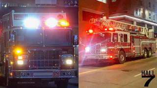 Calgary Fire Department - Engine 6, & Ladder 6 Responding